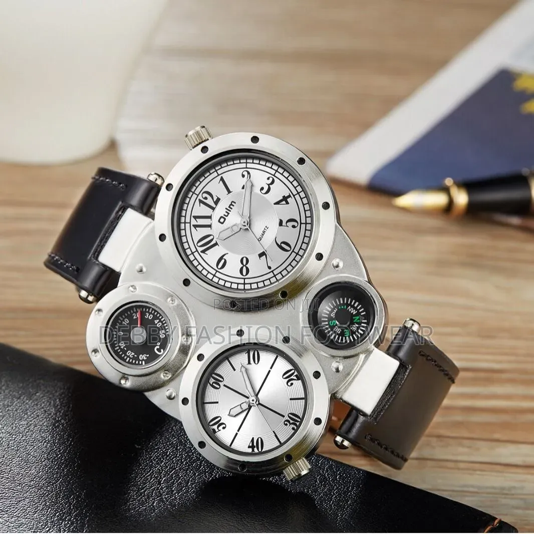 Oulm New Multi-Time Zone Large Dial