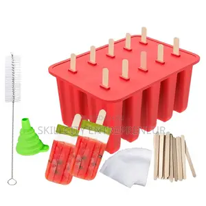 12-Piece Silicone Popsicle Maker Kit