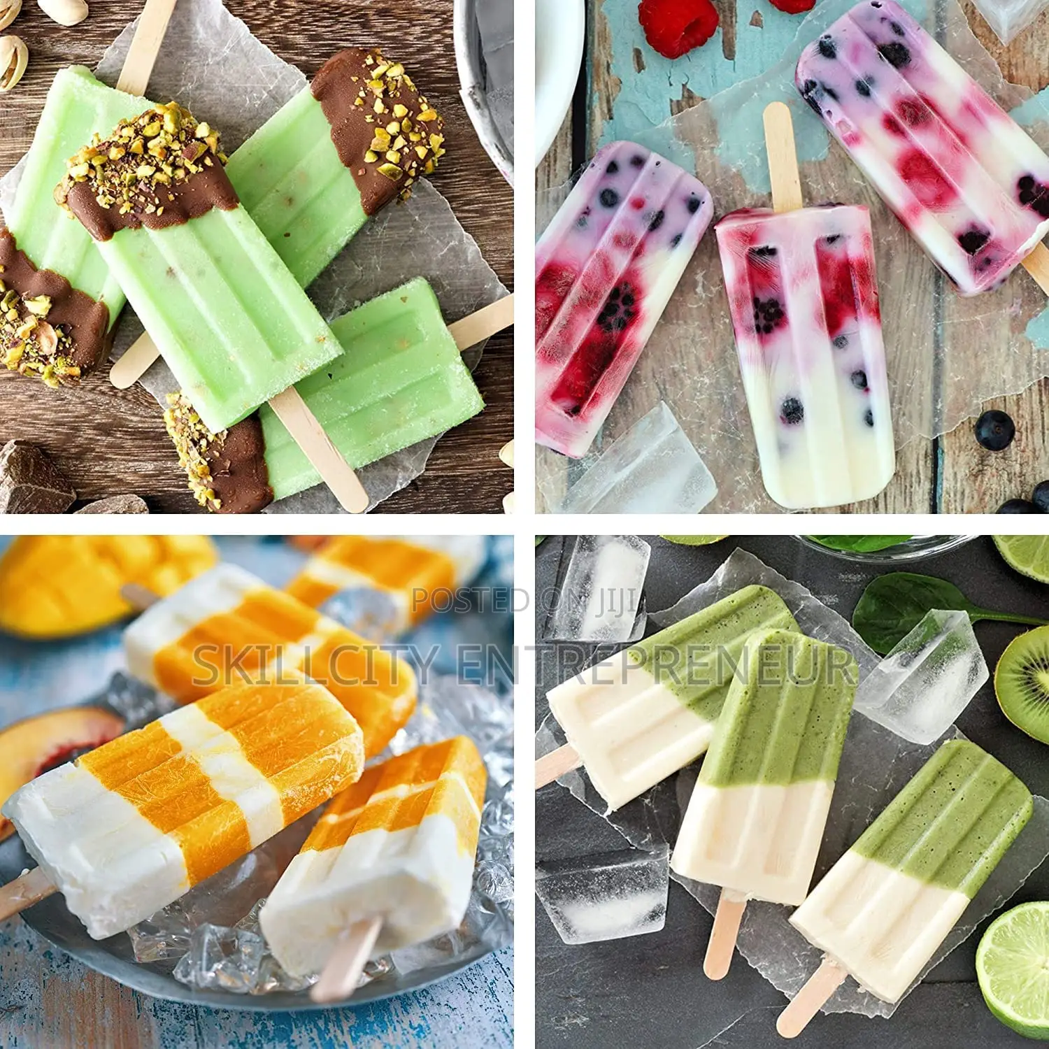 12-Piece Silicone Popsicle Maker Kit