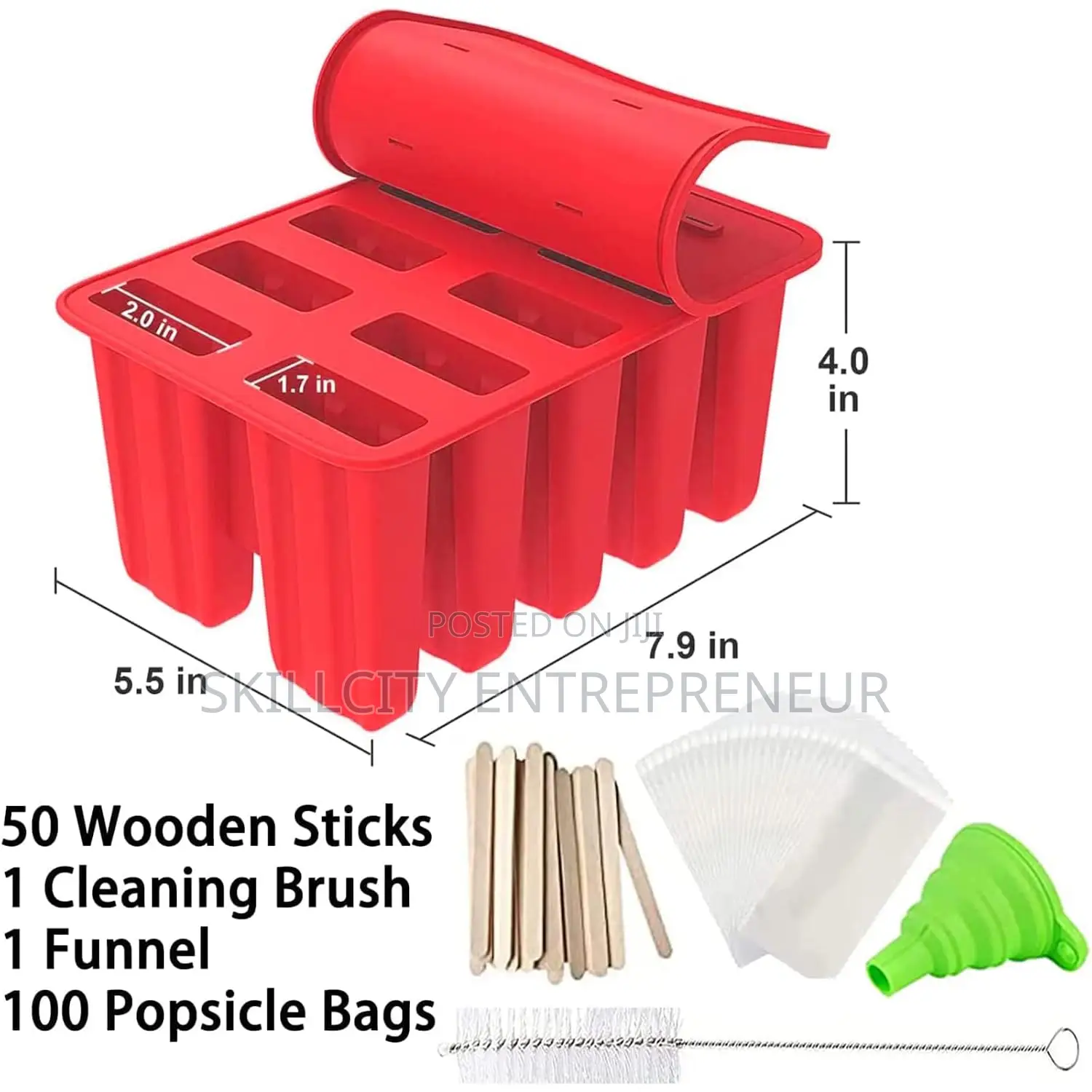 12-Piece Silicone Popsicle Maker Kit