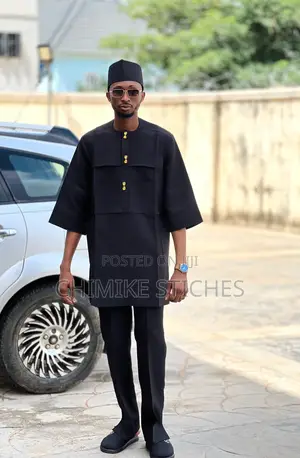 Cubana Black Kaftan for Men
