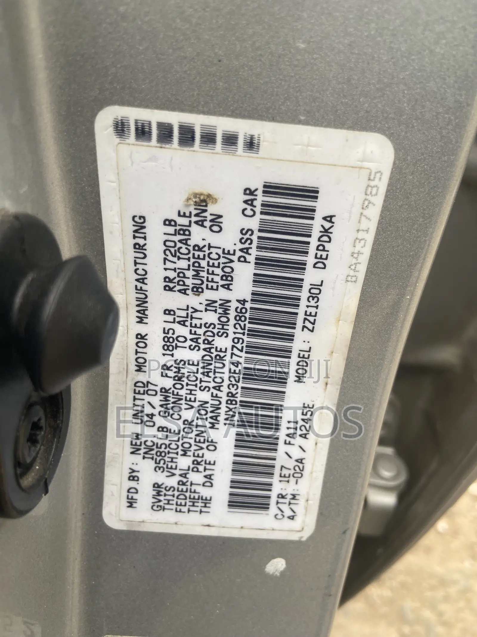 Toyota Corolla 2007 Silver
