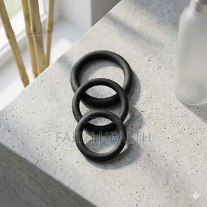 Premium 3-Piece Silicone Performance Rings Set – Black