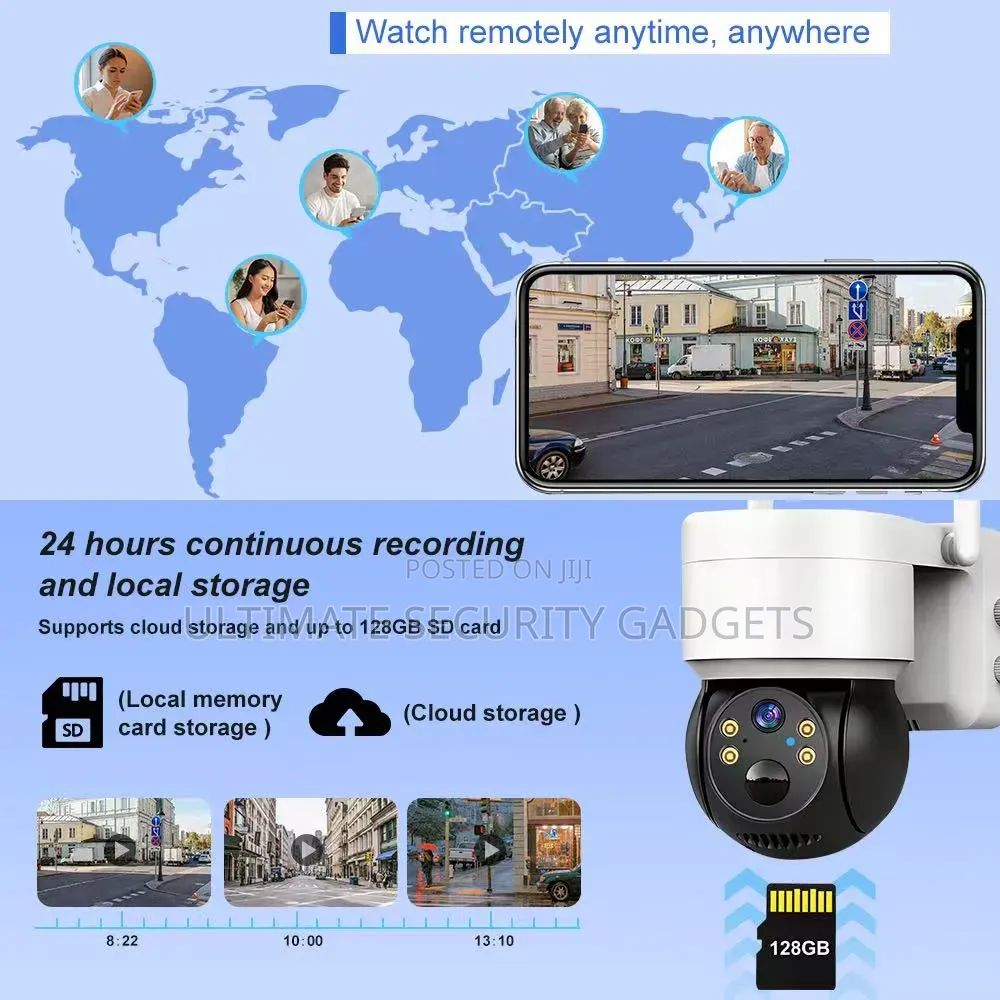Wifi Tuya Smart Solar Powered Waterproof PTZ Speed Dome Camera