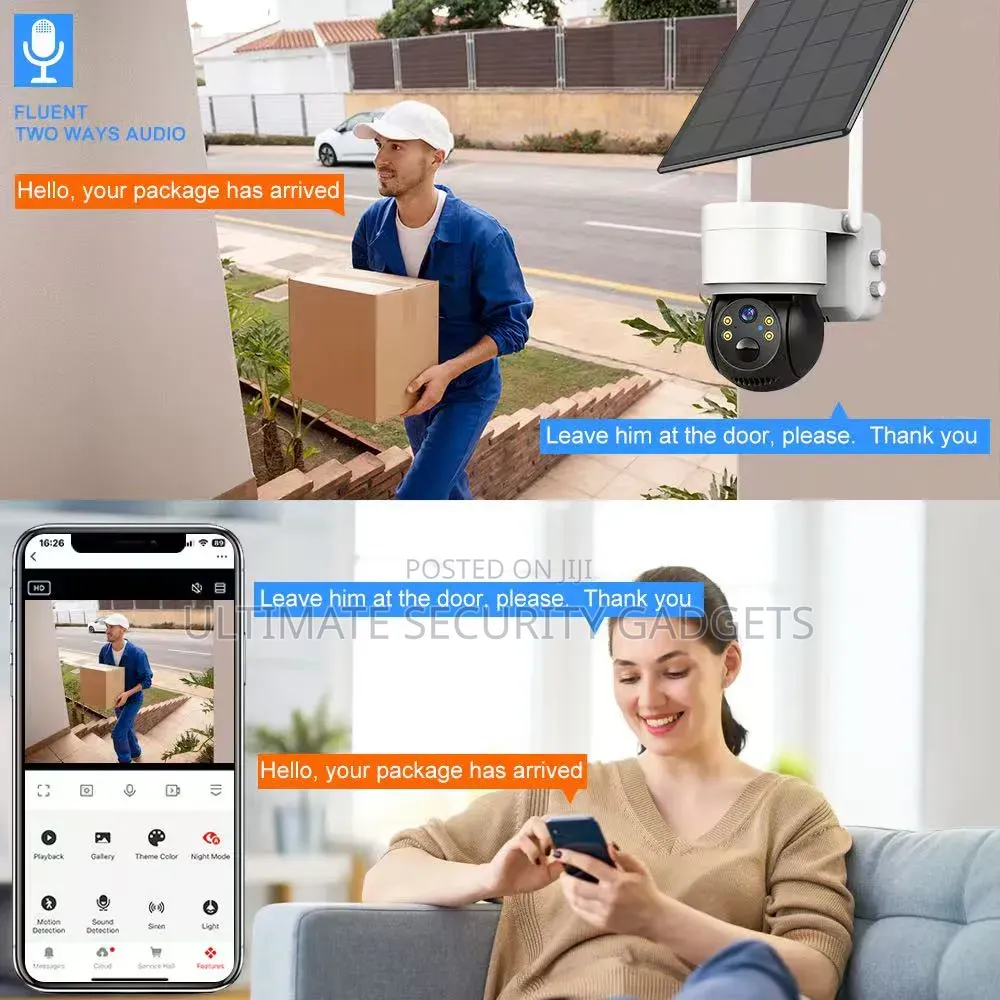 Wifi Tuya Smart Solar Powered Waterproof PTZ Speed Dome Camera