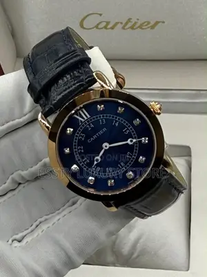 Cartier Quality Luxury Men Genuine Leather Wristwatch