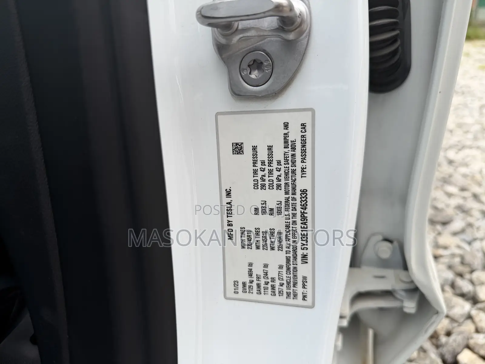 Tesla Model 3 2023 White