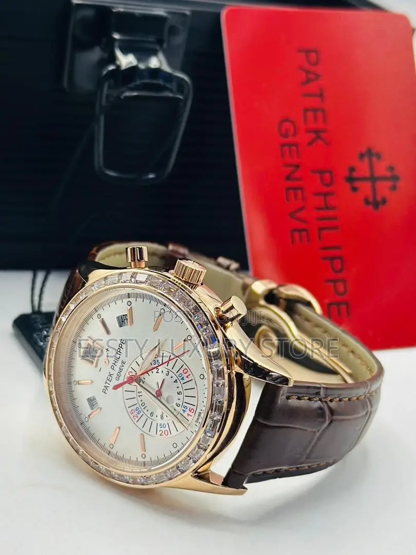 Automatic Patek Philippine Leather Wristwatch