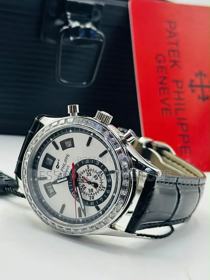 Automatic Patek Philippine Leather Wristwatch