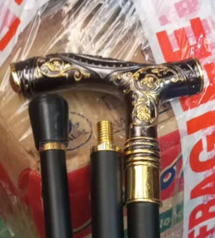 Adjustable Gold Top Classic Walking Sticks