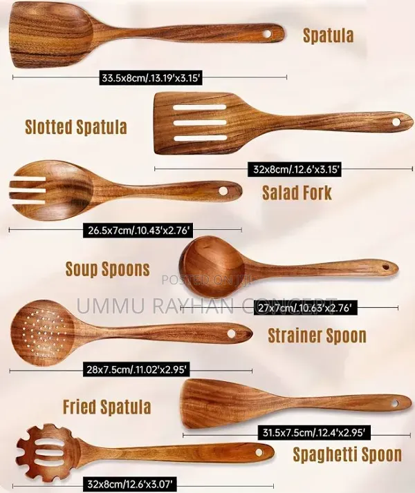 7pcs Quality Wooden Spoon