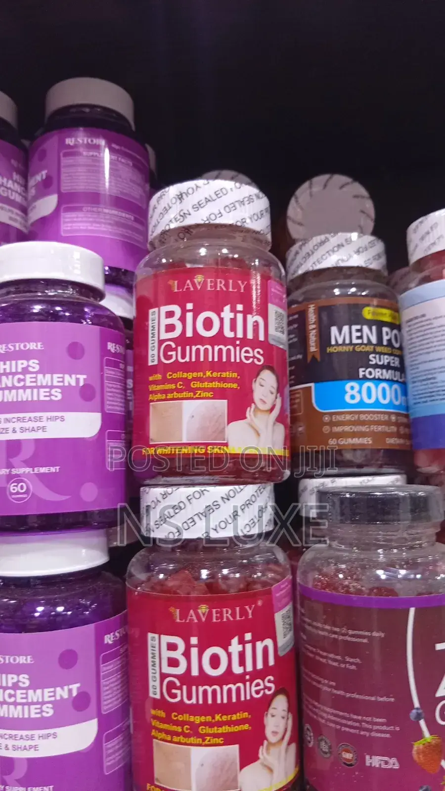 Biotin 10000mcg Keratin Collagen Gummies Supplements Hair Nails