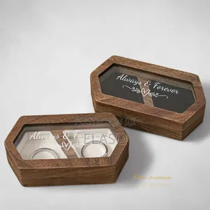 "Always Forever" Engraved Wooden Ring Box
