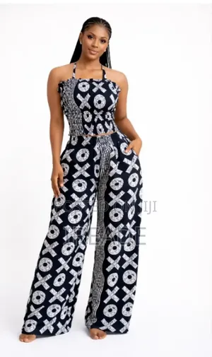 Smocky Top and Elastic Waist Trouser
