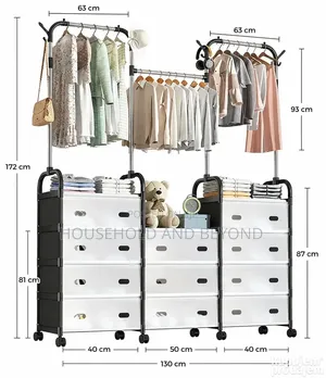 Heavy-Duty Multi-Tier Clothes Rack Wardrobe Organizer Stand