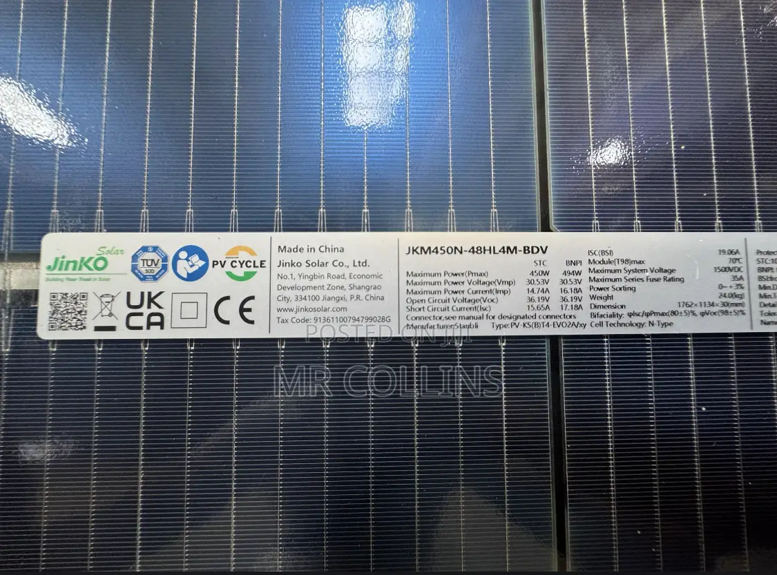 450w Jinko Solar Panel