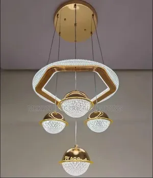 Modern Gold Crystal Chandelier