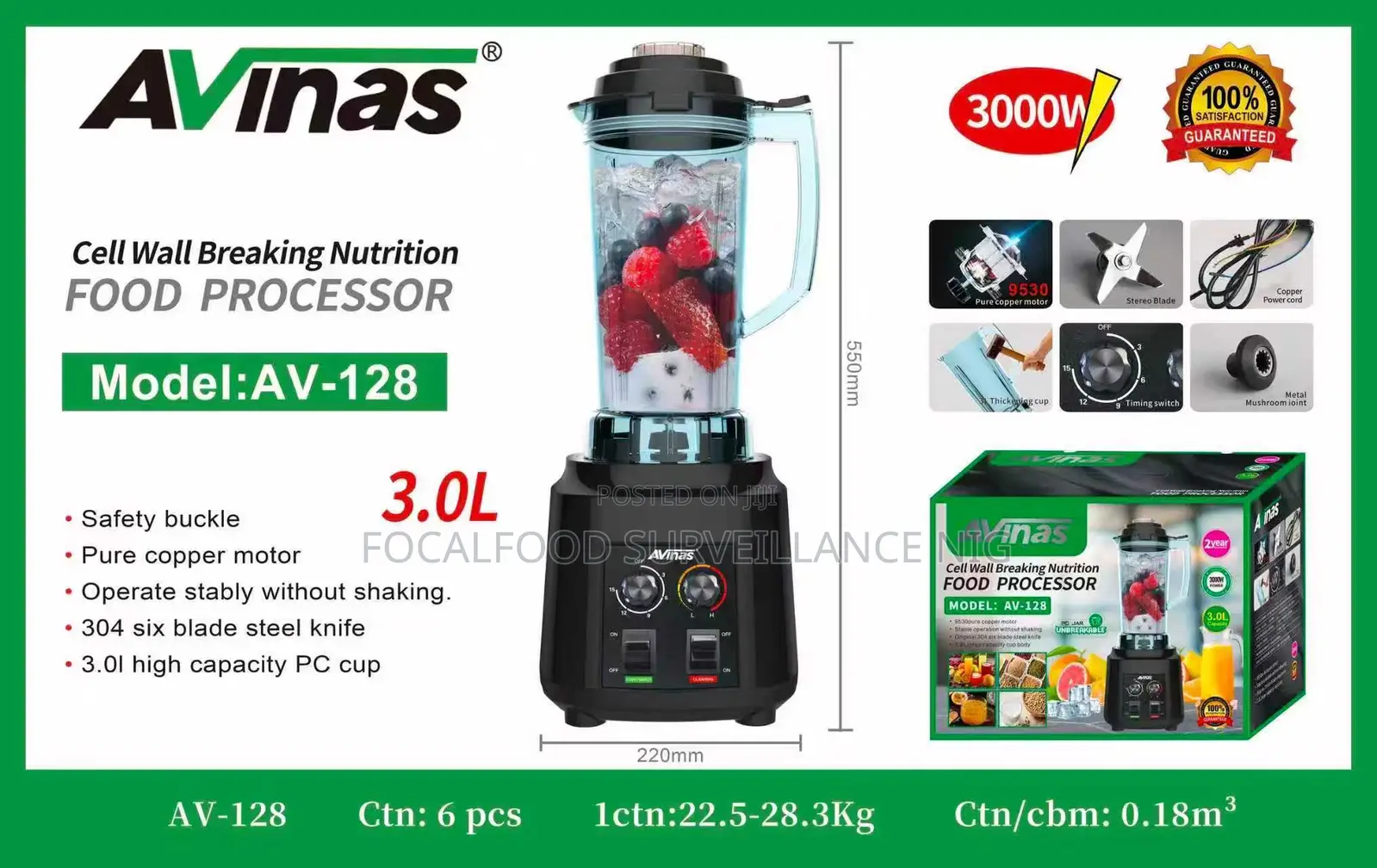 Avinas Cell Wall Breaking Nutrition Food Processor