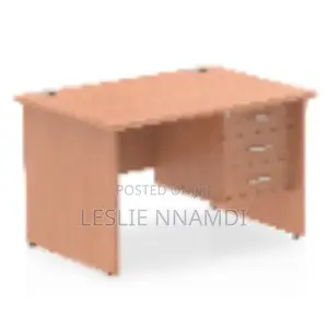 Neatly Used Office Table With Drawers