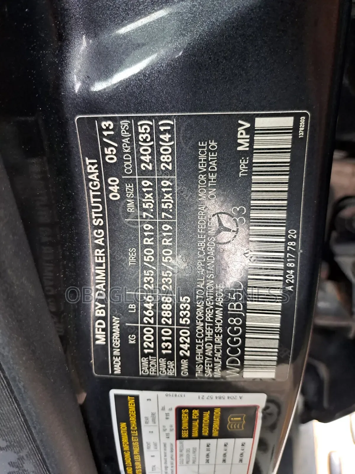 Mercedes-Benz GLK-Class 2013 Black