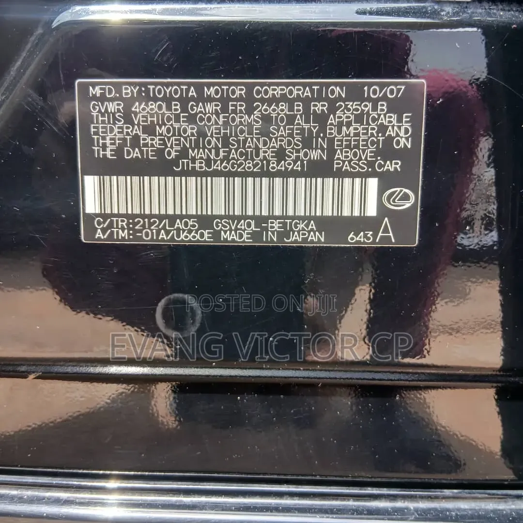 Lexus ES 350 2009 Black