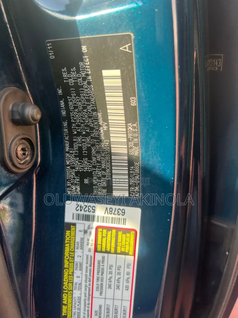 Toyota Sienna 2011