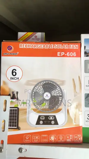 6 Inch Solar Rechargeable Fan