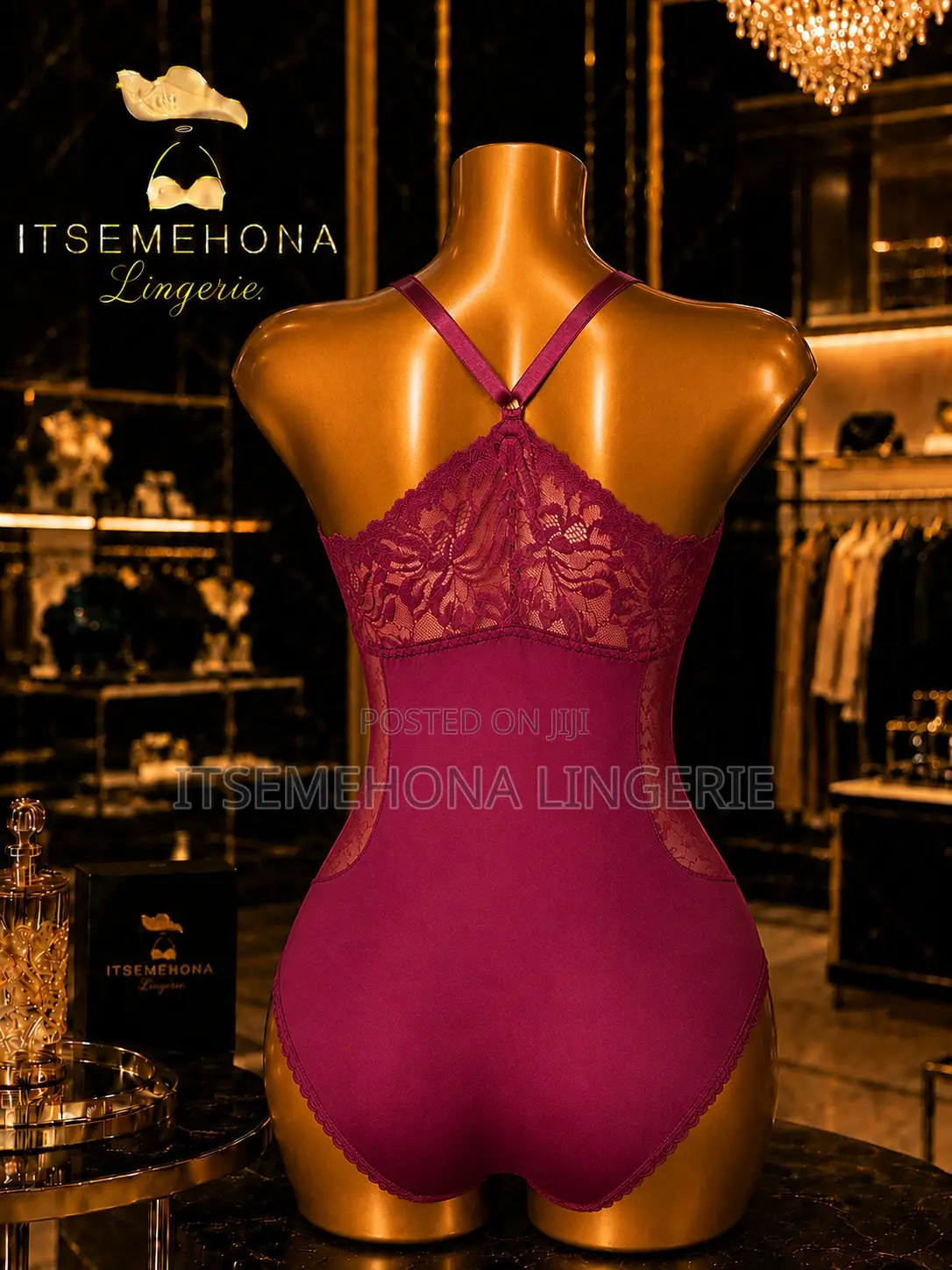 Sheer Side Wine Bodysuit
