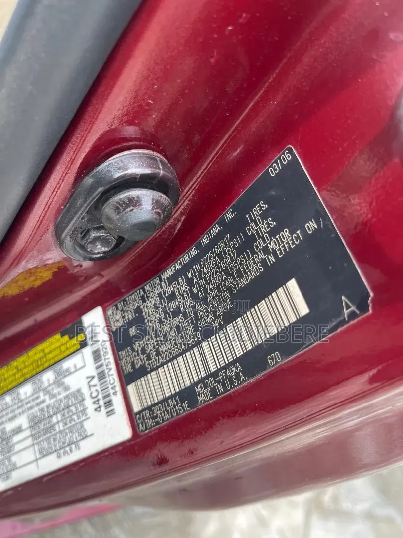 Toyota Sienna 2007 Red