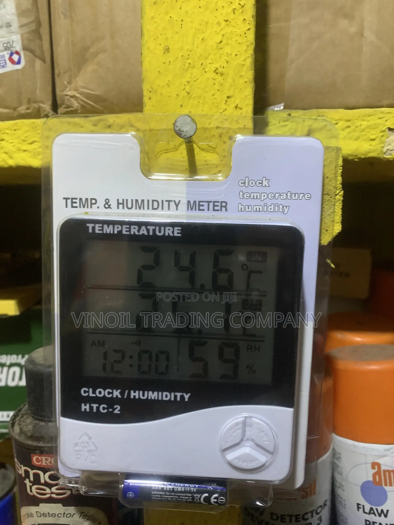 Digital Temp + Humidity Meter With Clock