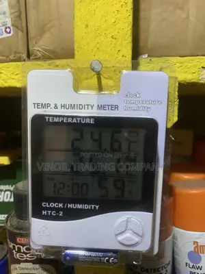 Digital Temp + Humidity Meter With Clock