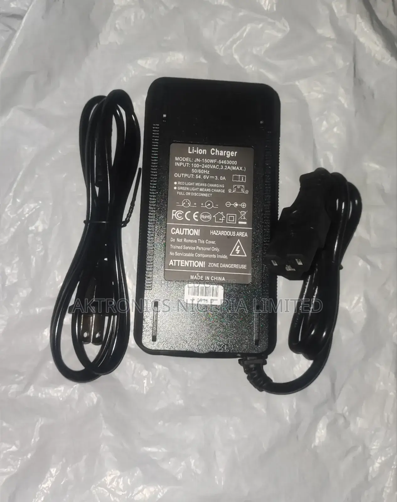 Ebike Lithium Chargers 54.6v, 67.2v