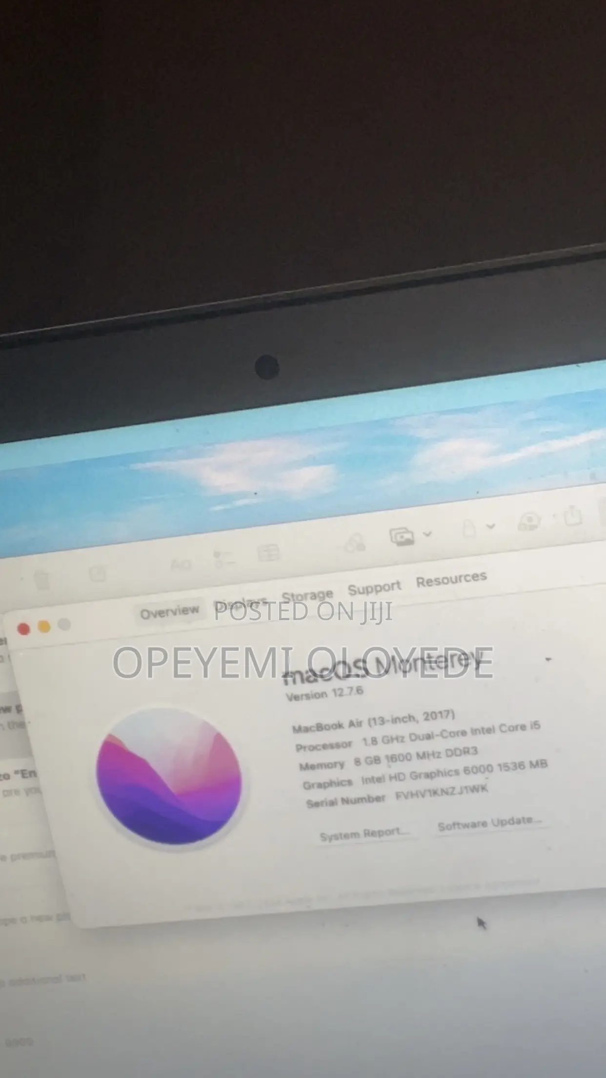 Laptop Apple MacBook Air 2017 8GB Intel Core i5 SSD 128GB