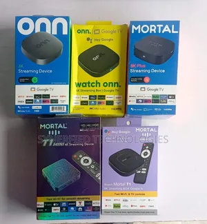Onn and Mortal T1 Google Tv Streaming Box, Android Tv, Dolby Audio
