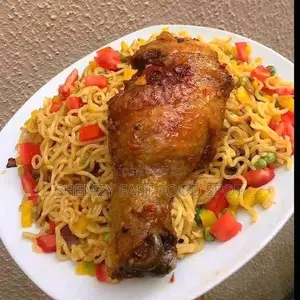 Noodles , Yam and Egg , Bread and Tea