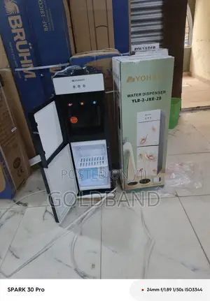 Yohako Glass Front Water Dispenser With Refrigerator