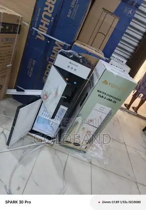 Yohako Standing Water Cooler With Refrigerator Storage
