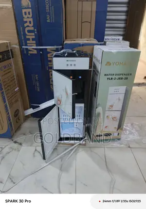 Yohako Water Dispenser With Refrigerator and Glass Door