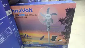 Duravolt 18” Rechargeable Fan With Original Solar Panel
