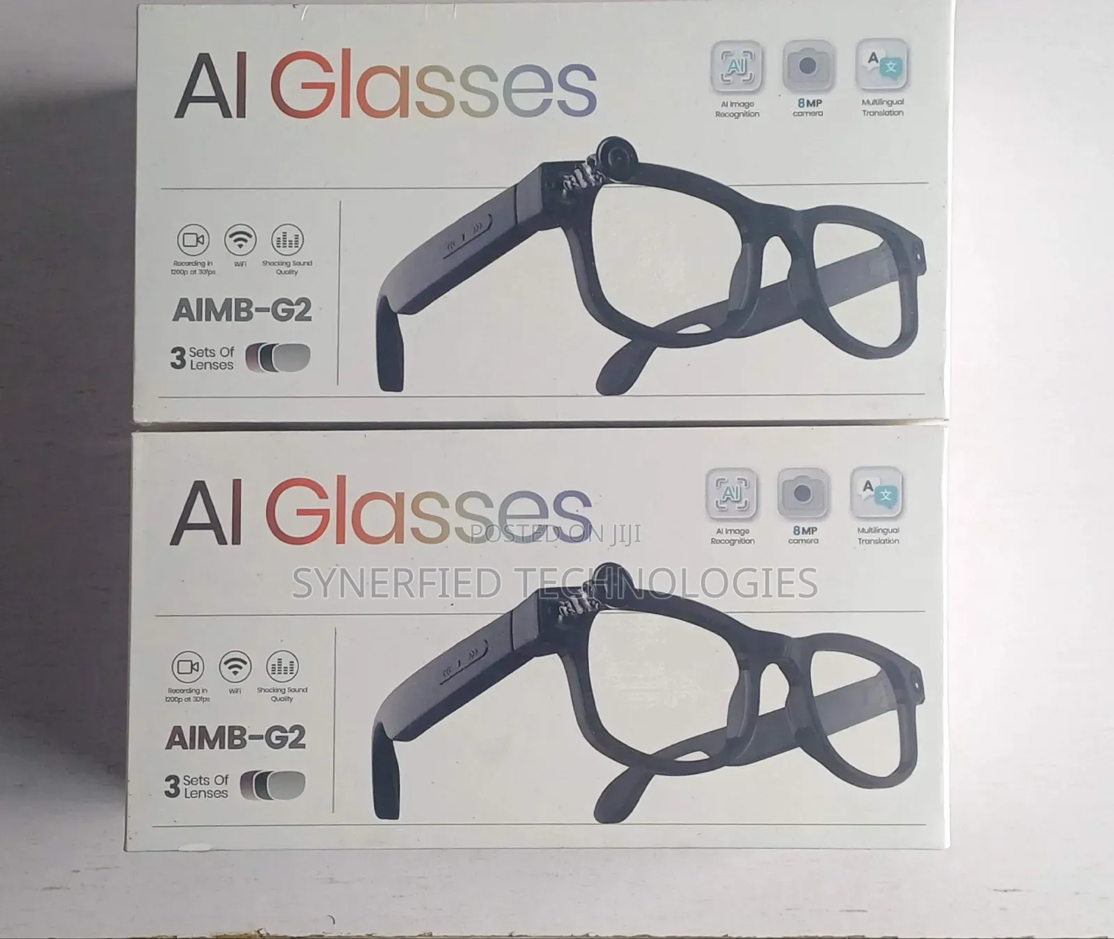 AI Smart Glasses AIMB-G2 Pro 8MP Camera Multilingual Translation