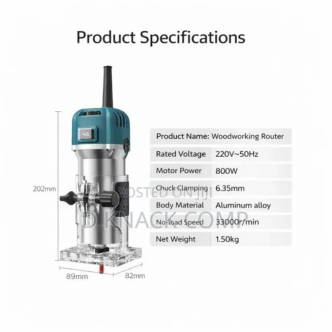 Electric Wood Trimmer Router 800w