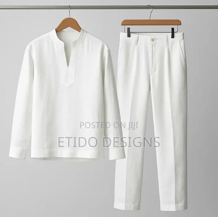 2 Piece Linen Outfit for Men .