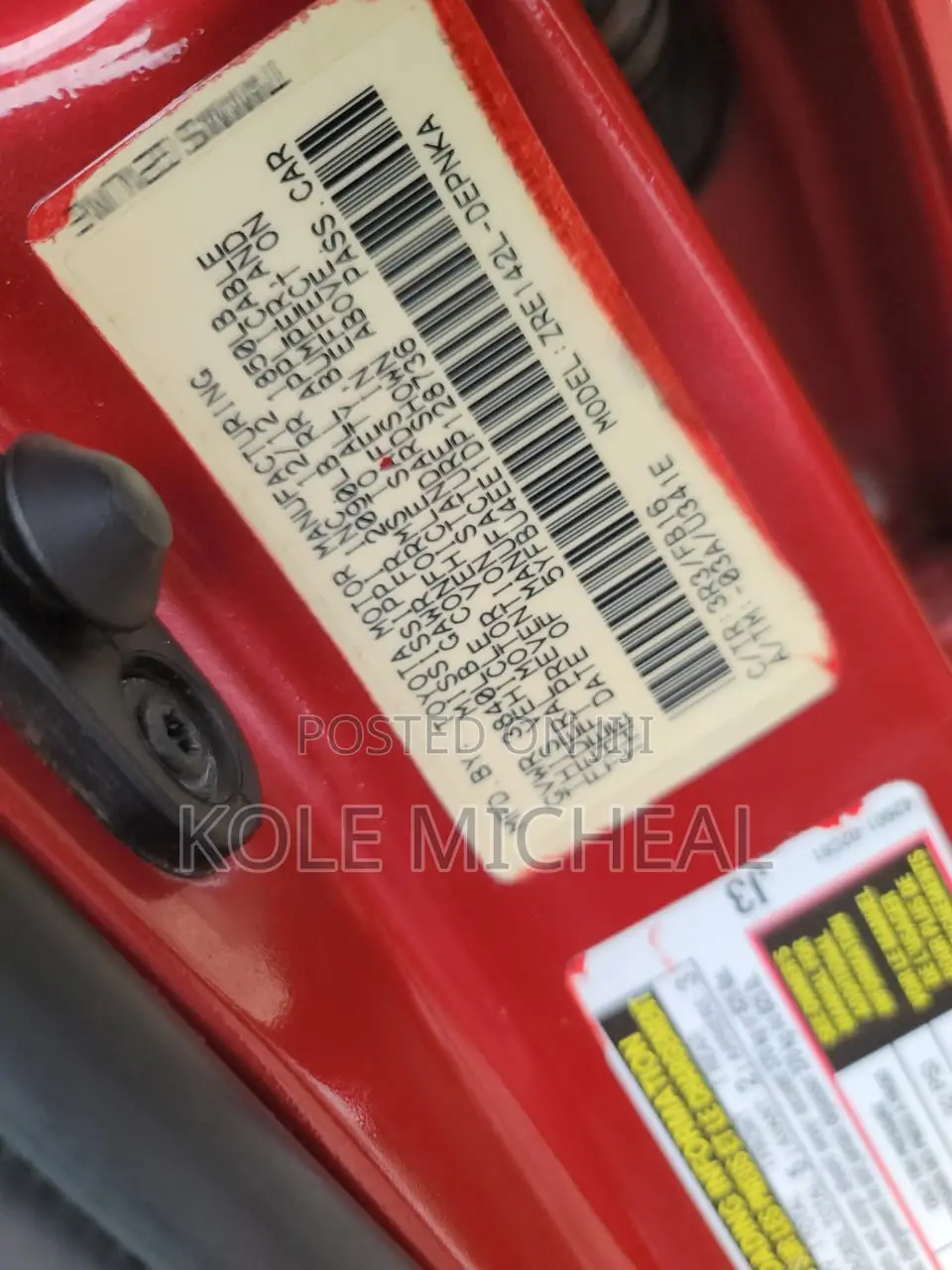 Toyota Corolla 2013 Red
