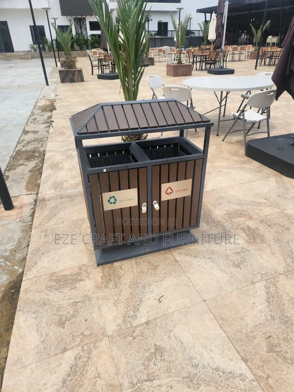 Modern Imported Outdoor Waste Bin