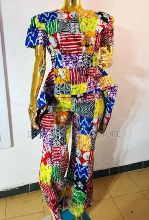 Colorful Ankara Two-Piece Set for Women
