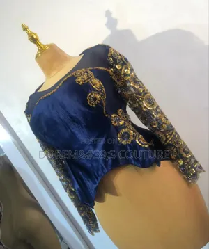 Women Velvet and Beaded Lace Skirt Blouse