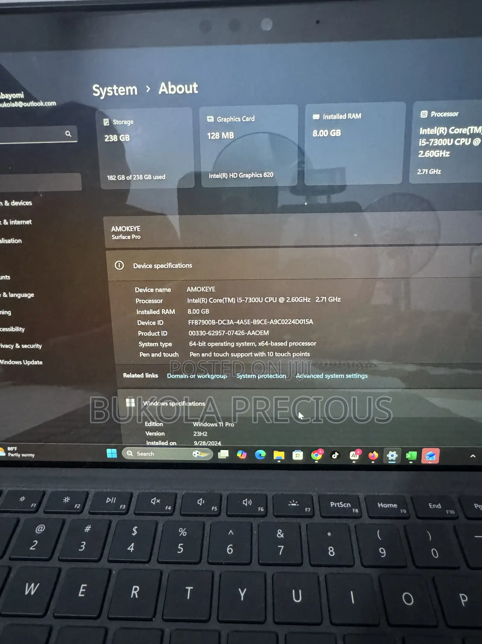 Laptop Microsoft Surface Pro 5 8GB Intel Core i5 SSD 256GB