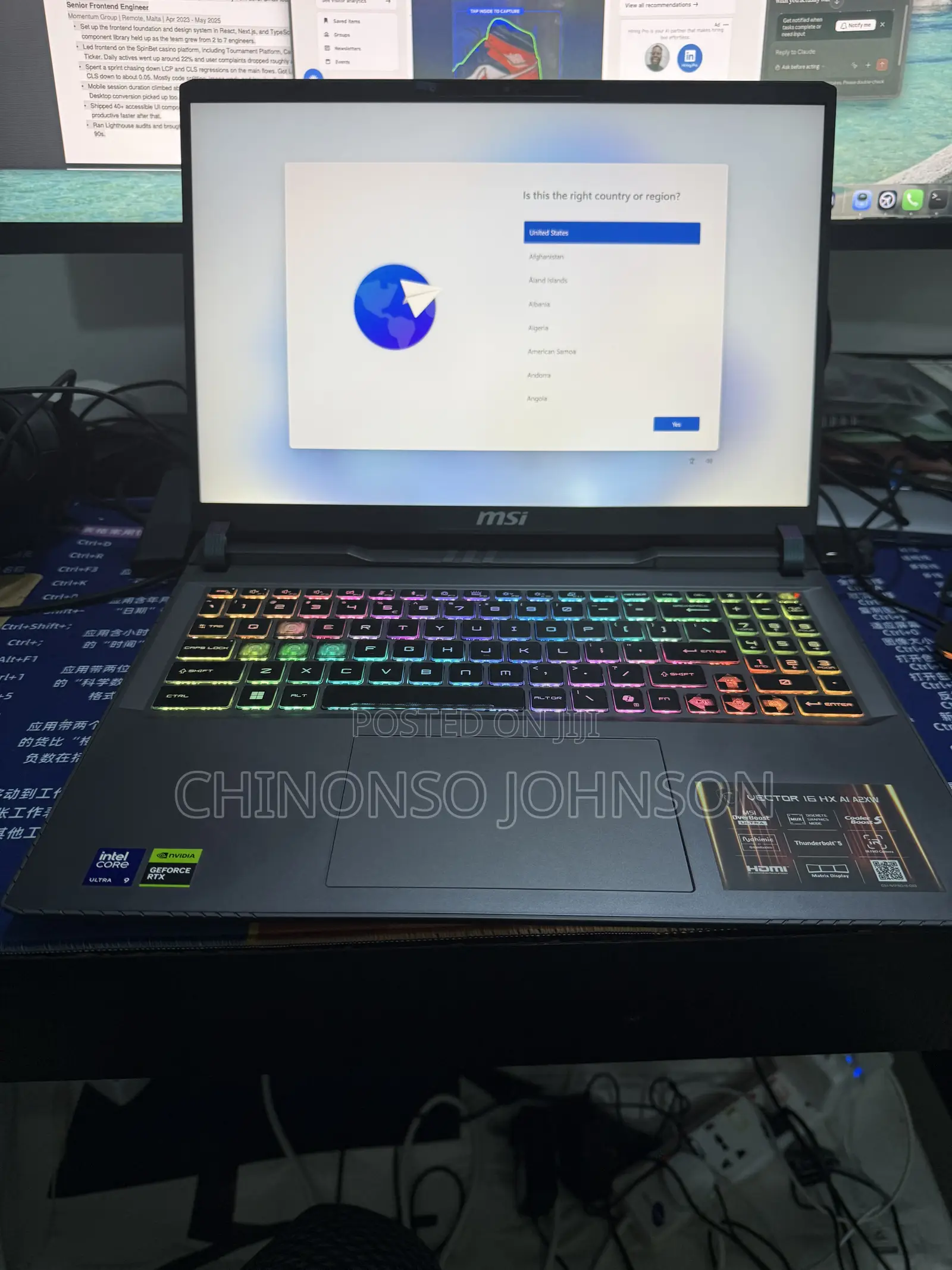 Laptop MSI 32GB Intel Core Ultra 9 SSD 1T