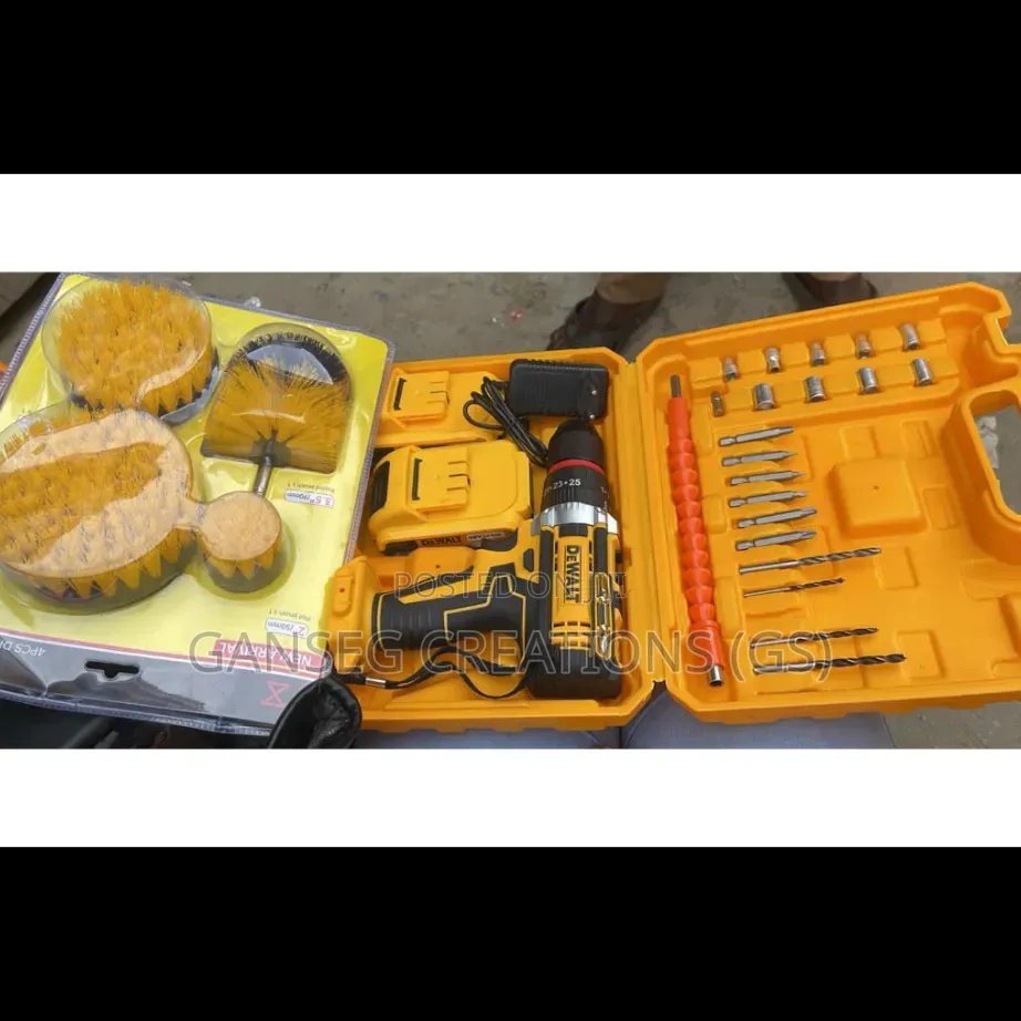 Cordless Drill Set + Cleaning Brush Kit