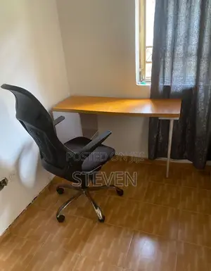Complete Home Office Setup – Minimalist Wooden Desk Ergonomic Mesh C
